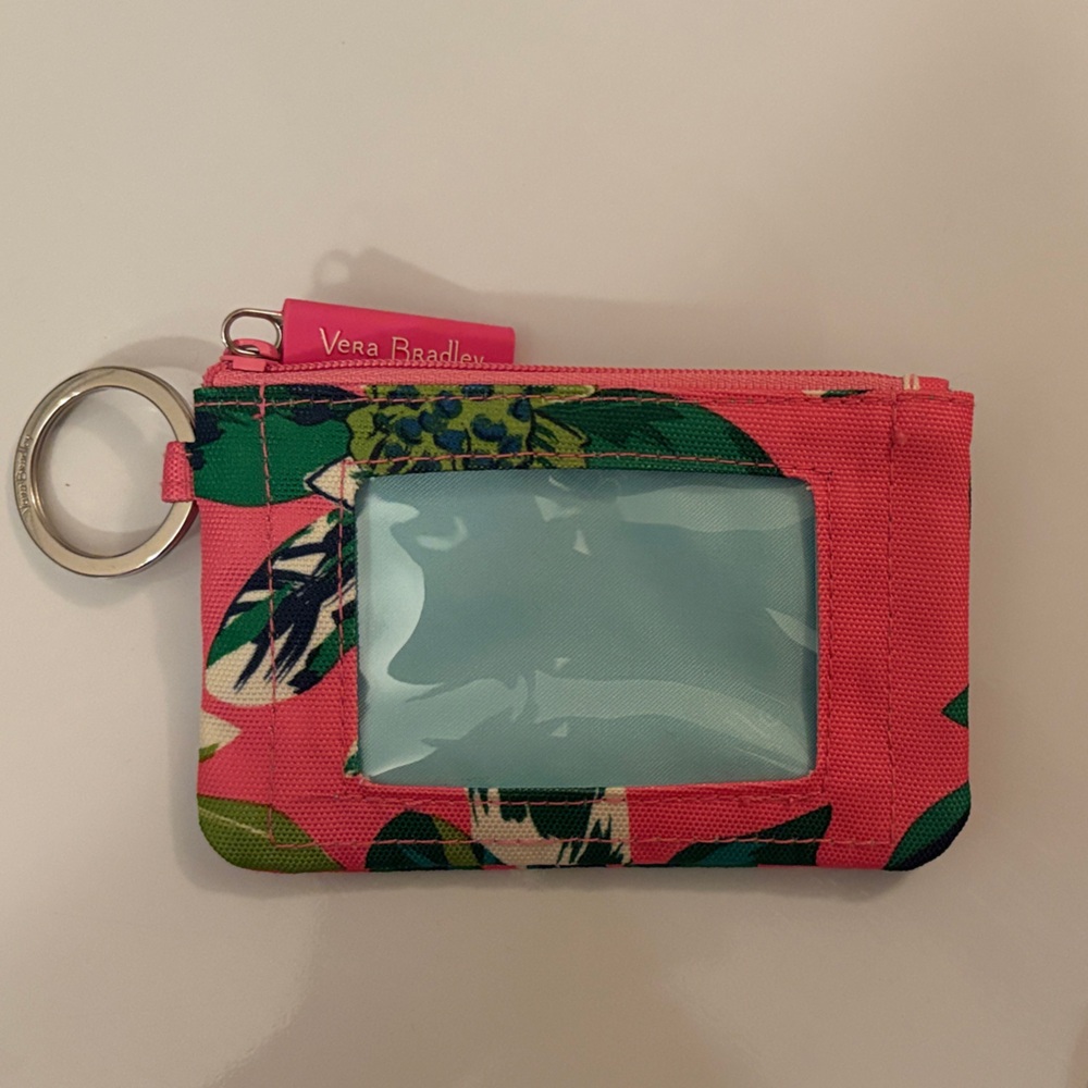 Vera Bradley Pink Floral ID Card Holder Keyring